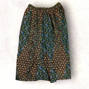 Vintage Paisley Midi Skirt